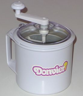 Vintage Donvier Ice Cream Maker Hand Crank Churn 1 Quart Complete in