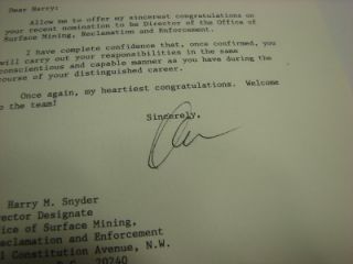 Signed Vice President Dan Quayle Congratulations Letter to OSM Harry