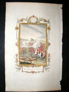  1781 Hand Col Print Battle of Culloden Jacobites Scotland