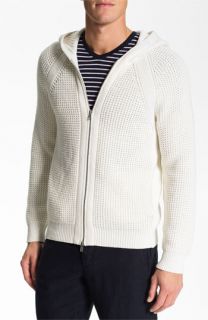 Vince Chunky Waffle Knit Hooded Sweater