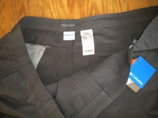 Mens 50x34 4X Columbia Crested Butte Convertible Omni Wick Gray Pants