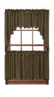  Tea Cabin Curtains Panels Swags Valance Tiers Shower Curtain