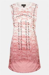 Topshop Studded Dip Dye Chinoiserie Tunic