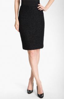 St. John Collection Marble Chenille Pencil Skirt