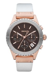 DKNY Street Smart Chronograph Leather Strap Watch