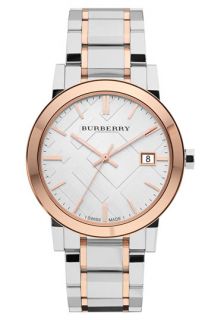 Burberry Large Check Stamped Bracelet Watch