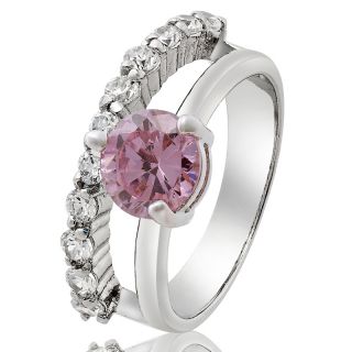 Round Cut Pink Sapphire Topaz Ring Women Dress Jewelry 6 M 1001PIN6