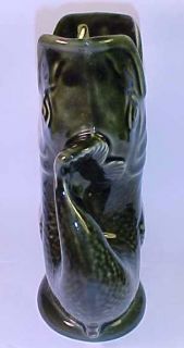 Dartmouth Gurgle Olive Green Fish Jug with Sticker