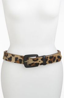 Lauren Ralph Lauren Leopard Print Calf Hair Belt