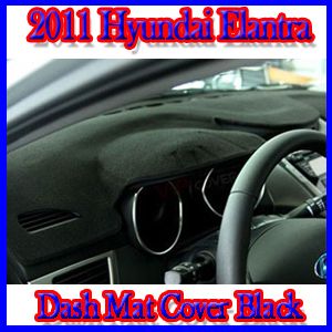 Dash Cover Mat Black Color for 2011 Hyundai Elantra 4DOOR Sedan