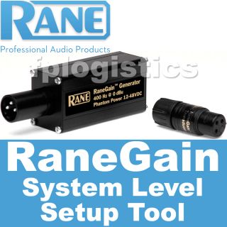 Rane Gain Ranegain System Levels Setup Tool Sine Wave Generator and