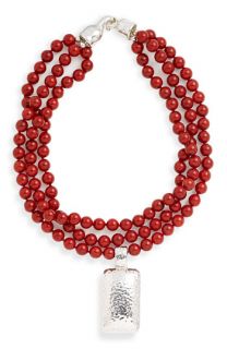 Simon Sebbag Coral Triple Strand Necklace ( Exclusive)