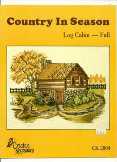  Keepsakes Country In Season Log Cabin Fall Counted Cross Stitch