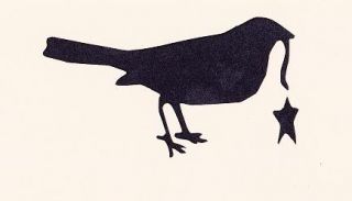 primitive crow with star stencil