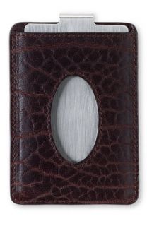 Salvatore Ferragamo Calfskin Leather Card Case & Money Clip