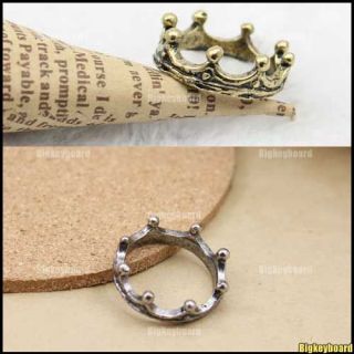 Fashion Simple Lovely Alloy Crown Ring 2 Colors