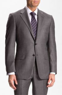 Hickey Freeman Solid Wool Suit