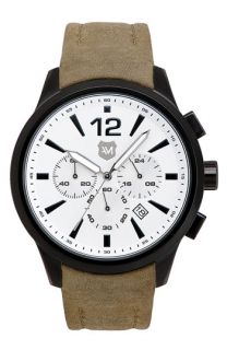 Andrew Marc Watches Club Varsity Leather Strap Watch