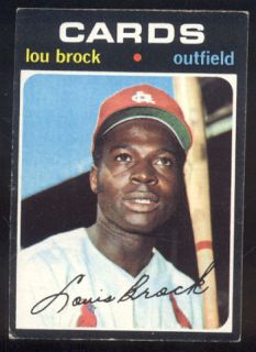 1971 Topps 625 Lou Brock St Louis Cardinals
