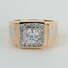 75 CARAT CZ MENS GOLD EP RING SIZE 8,9,10,11,12,13 WATCH STYLE BAND