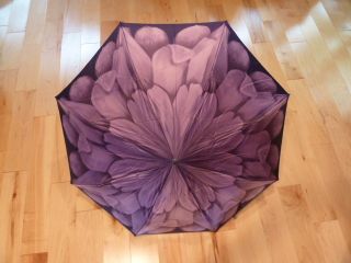  Umbrella Folding Ombrelli Limited Edition Dahlia Flower Purple