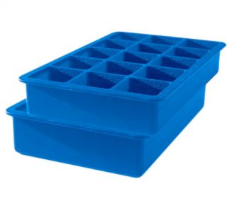 Tovolo Perfect Cube Blue Silicone Ice Cube Tray Set of 2 Trays Kitchen