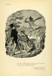 1904 Print Honore Daumier Scarecrow Husband Humorous French Caricature