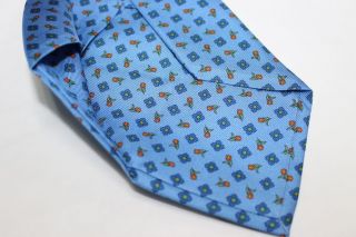 CARLO DALESSANDRO DE SIMONE SEVEN FOLD 100% silk tie. Made in Italy