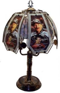 Dale Earnhardt SR and Jr Touch Lamp Black Chrome Racing