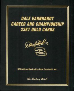 Dale Earnhardt 23 KT Gold Cards Danbury Mint RARE