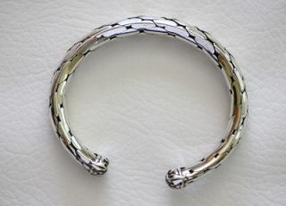 Scott Kay Mens Sterling Silver Bangle with Reptile Pattern
