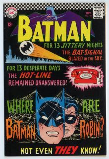 Batman 184 NM 9 2 Off White Pages The Missing Manhunters DC 1966 No
