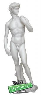 Replica of David by Michael Angelo White Stone Statue