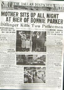 Dallas Dispatch Newspaper Bonnie and Clyde May 25 1934