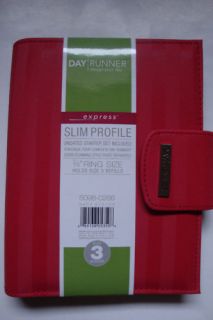 Day Runner Slim Undated Planner Model 5098 0286 Red