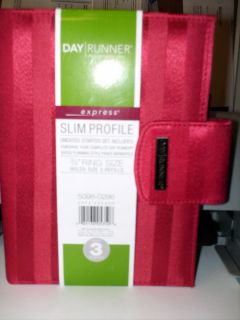 DAY RUNNER 5098 0286 SLIM PROFILE PLANNER AND ORGANIZER NEW RED