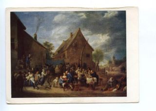 Peasant Wedding Rural Bag Pipe by David Teniers Old PC