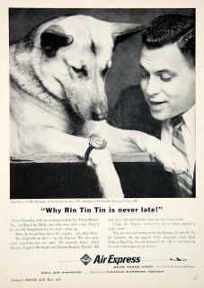1955 Ad Rin Tin Tin Air Express Damon Runyon Theater Captain Midnight