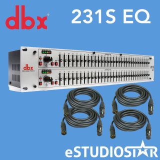 DBX 231S 231 S Dual 31 band Graphic Equalizer W 4 XLR CABLES NEW