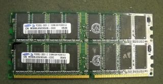 Samsung 1GB DDR Ram 2X 512 PC3200U 400MHz Desktop Memory 184 pin
