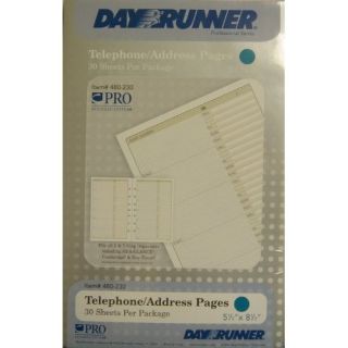 480 230 Day Runner PRO Telephone/Address Pages. Page Size 5 1/2 x 8 1