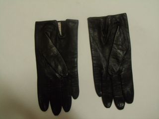 VINTAGE DAYNE TAYLOR BROWN SILK LINED LEATHER MADE ITALY GLOVES SIZE 7