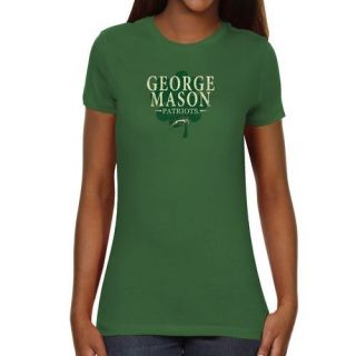 George Mason Patriots Ladies St Paddys Slim Fit T Shirt Green