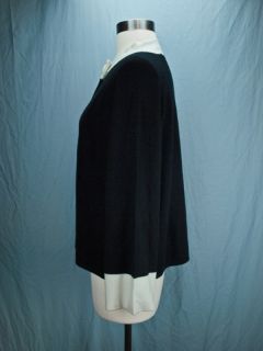 Cyrus Sz L Large Sweater Black White Belle Cape Cardigan Jacket