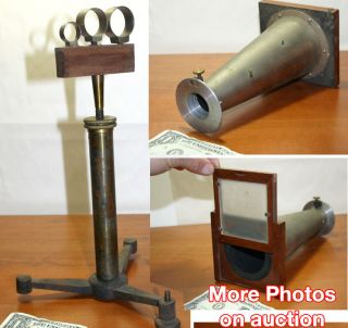 Vintage Wood Box Microscope Daguerreoty 1800s Camera Scientific