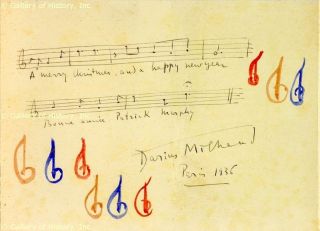 Darius Milhaud Autograph Music Quote Signed 1936