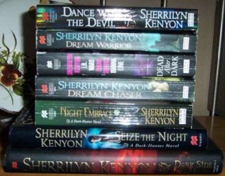 sherrilyn kenyon 7 books lot dark hunter books vgc