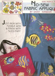 Daisy Kingdom No Sew Fabric Applique Tropical Fish