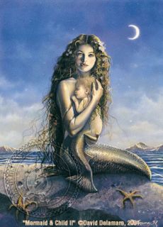  with her infant is david delamare s most popular mermaid image in fact