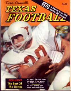 1970 Steve Worster Longhorns Dave Campbells Texas Football Magazine